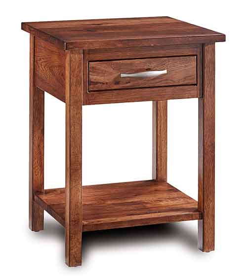 Amish Denver 1 Drawer Nightstand with opening - Click Image to Close