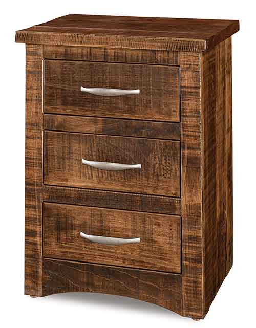 Amish Denver 3 Drawer Nightstand - Click Image to Close
