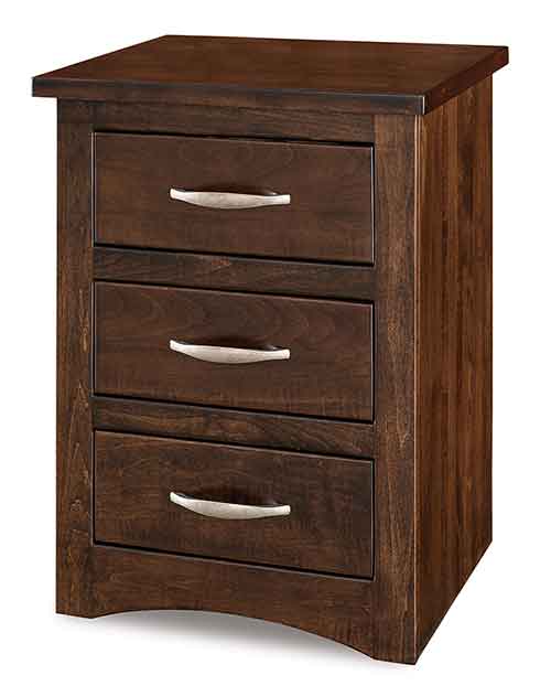 Amish Denver 3 Drawer Nightstand - Click Image to Close