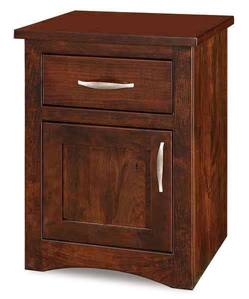 Amish Denver 1 Drawer, 1 Door Nightstand - Click Image to Close