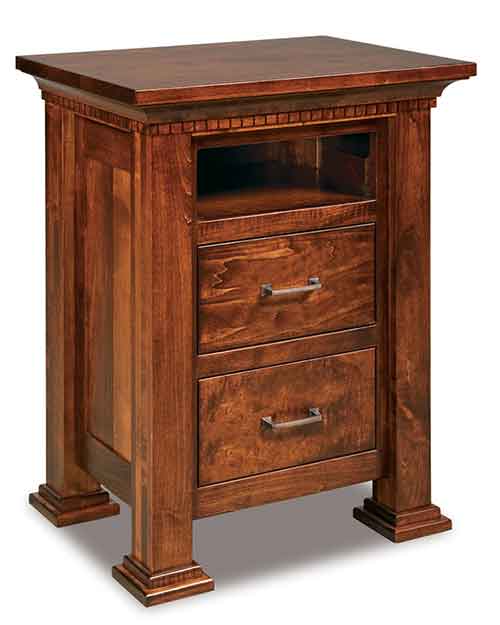 Amish Empire 2 Drawer Nightstand - Click Image to Close