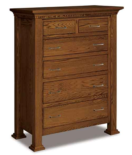 Amish Empire 6 Drawer Chest - Click Image to Close