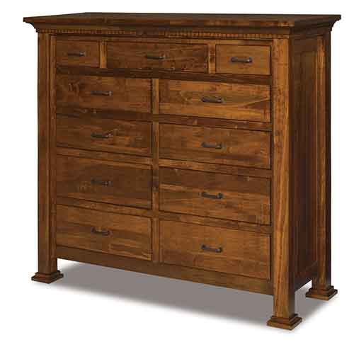 Amish Empire 11 Drawer Double Chest