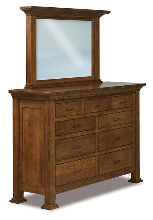 Amish Empire 9 Drawer Dresser - Click Image to Close