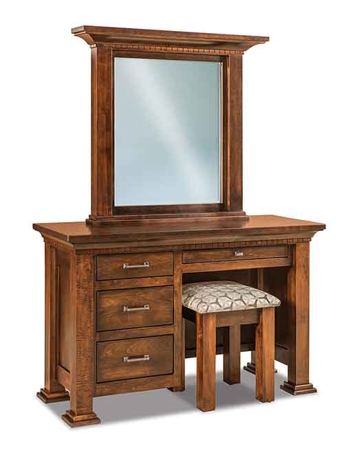 Amish Empire 4 Drawer Vanity Dresser - Click Image to Close