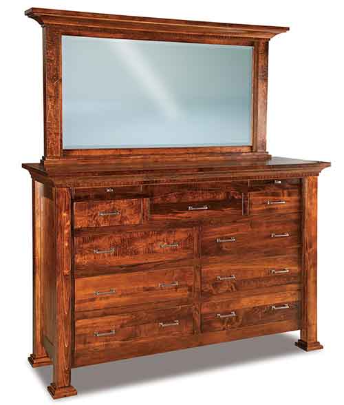 Amish Empire 9 Drawer Dresser w/jewelry drawer