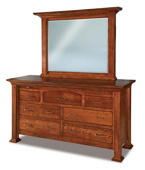 Amish Empire 7 Drawer Dresser w/jewelry drawer