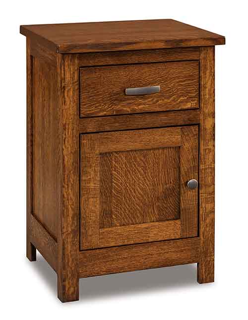 Amish Flush Mission Taller 1 Drawer, 1 Door Nightstand - Click Image to Close