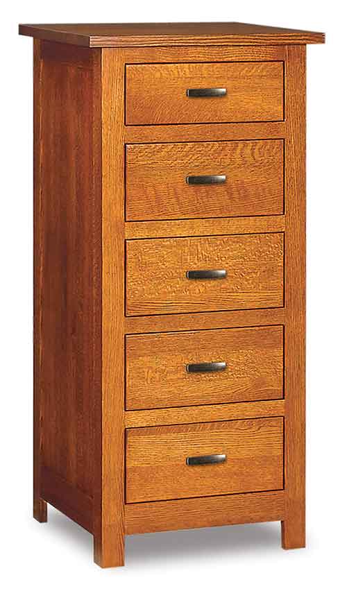 Amish Flush Mission Lingerie Chest, 5 Drawers - Click Image to Close