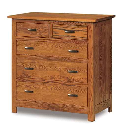 Amish Flush Mission 5 Drawer Childs Chest - Click Image to Close