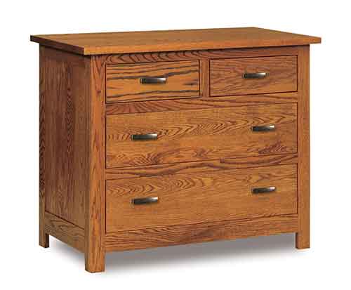 Amish Flush Mission 4 Drawer Child's Chest - Click Image to Close
