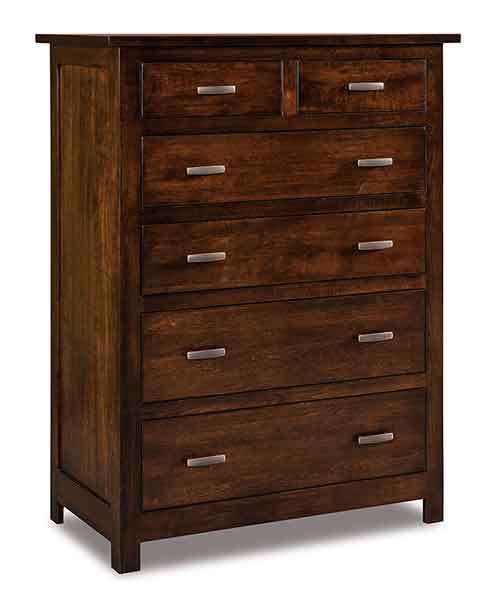 Amish Flush Mission 6 Drawer Chest - Click Image to Close