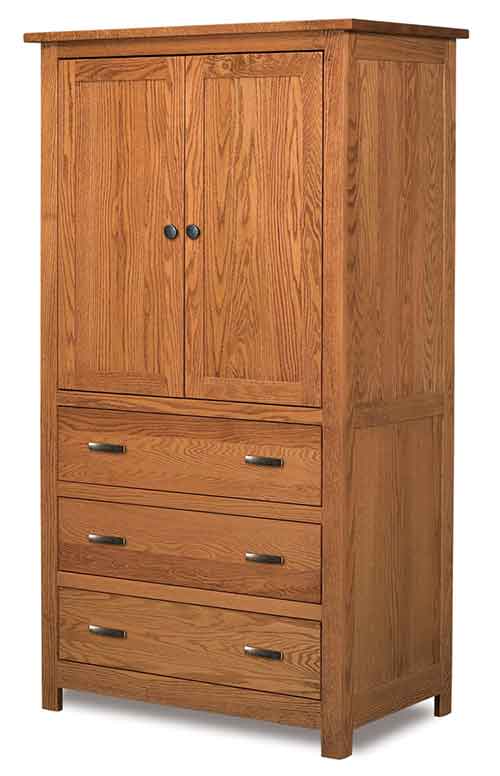 Amish Flush Mission Armoire - Click Image to Close
