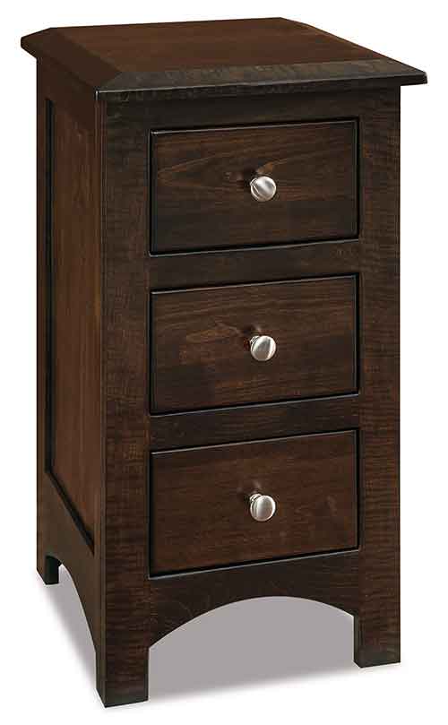 Amish Finland 3 Drawer Nightstand - Click Image to Close