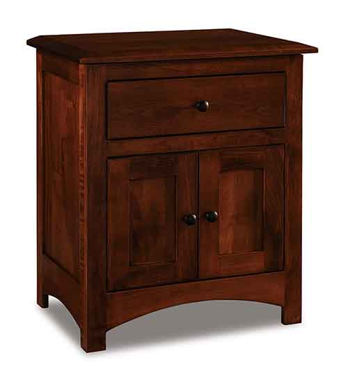 Amish Finland 1 Drawer, 2 Door Nightstand - Click Image to Close