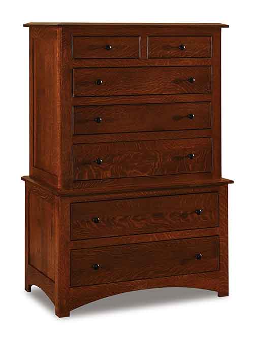 Amish Finland 7 Drawer Chest on Chest - Click Image to Close