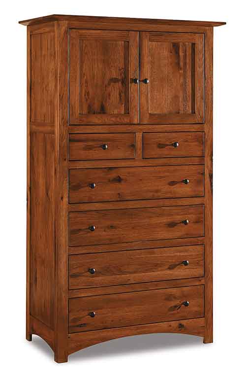 Amish Finland Chest Armoire; 6 drawers, 2 doors, 1 adj. shelf - Click Image to Close