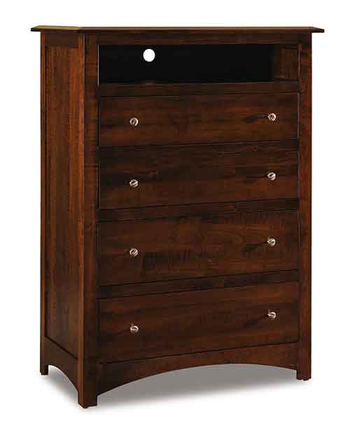 Amish Finland 4 Drawer Media Chest - Click Image to Close