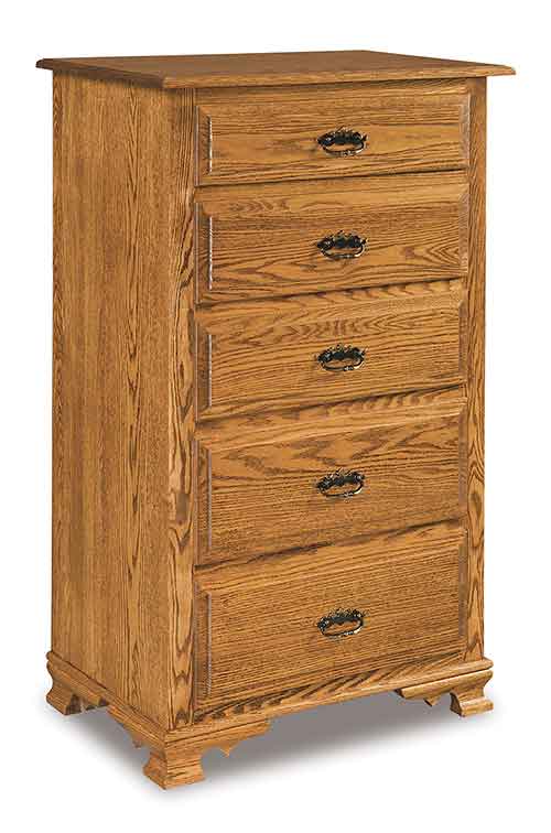 Amish Hoosier Heritage 5 Drawer Chest - Click Image to Close