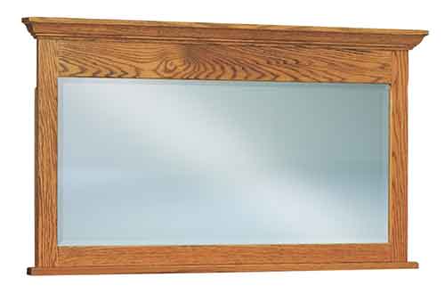 Amish Hoosier Heritage Solid Crown Chest Mirror - Click Image to Close