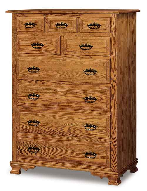 Amish Hoosier Heritage 9 Drawer Chest - Click Image to Close