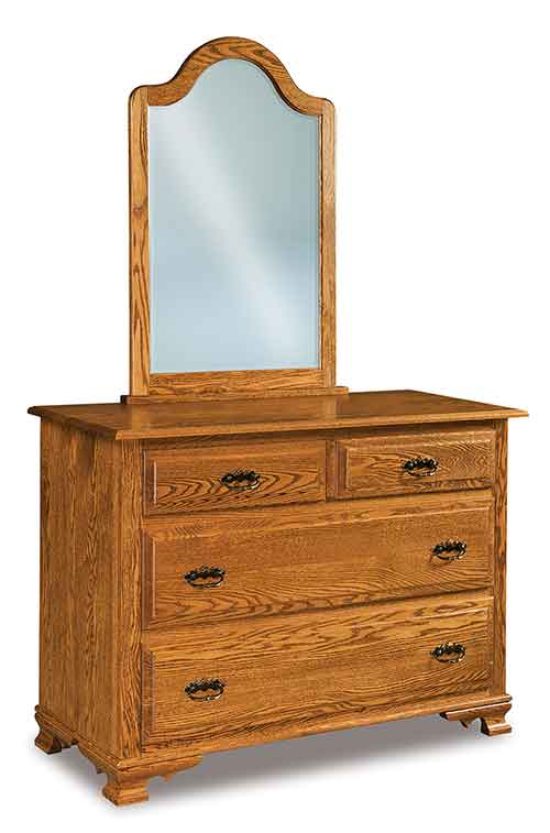 Amish Hoosier Heritage 4 Drawer Dresser - Click Image to Close