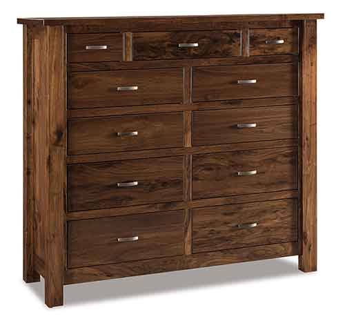 Amish Heidi 11 Drawer Double Chest - Click Image to Close