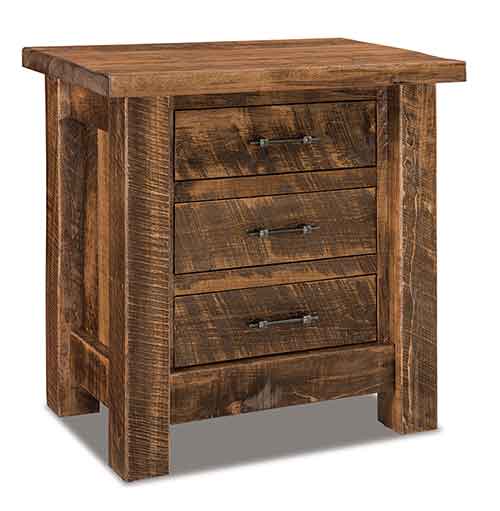 Amish Houston 3 Drawer Nightstand - Click Image to Close