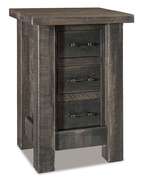 Amish Houston 3 Drawer Nightstand - Click Image to Close