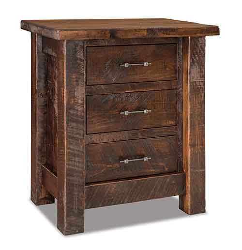Amish Houston 3 Drawer Nightstand Quick Ship - Click Image to Close