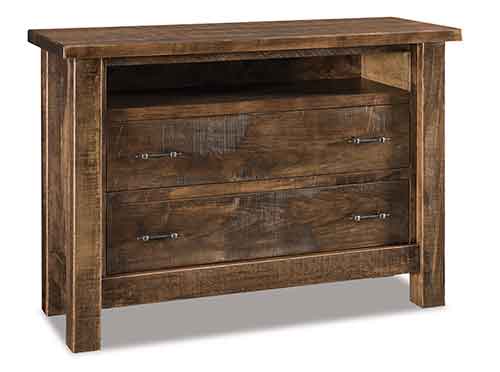 Amish Houston 2 Drawer Media Chest Quick Ship - Click Image to Close