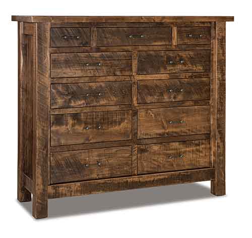 Amish Houston 11 Drawer Double Chest - Click Image to Close