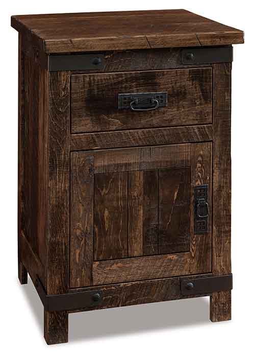 Amish Ironwood 1 Drawer, 1 Door Nightstand