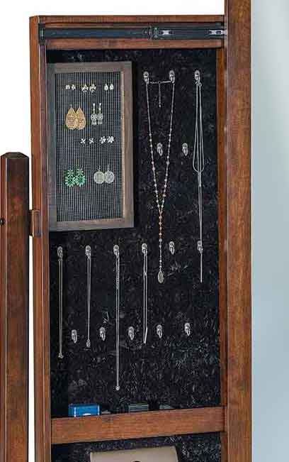 Amish Ironwood Beveled Jewelry Mirror