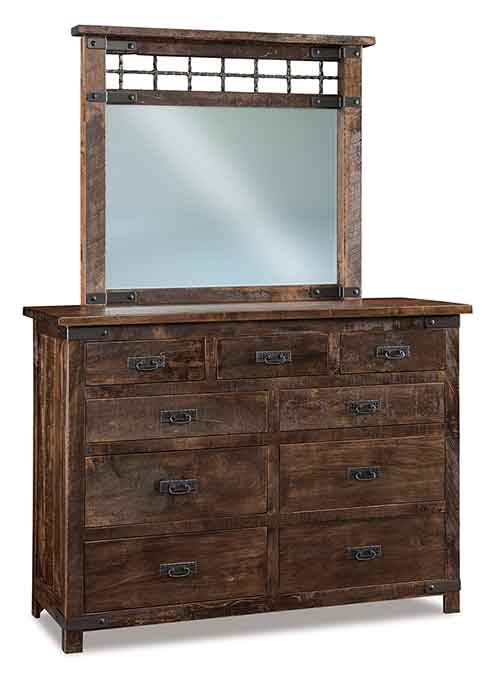Amish Ironwood 9 Drawer Dresser