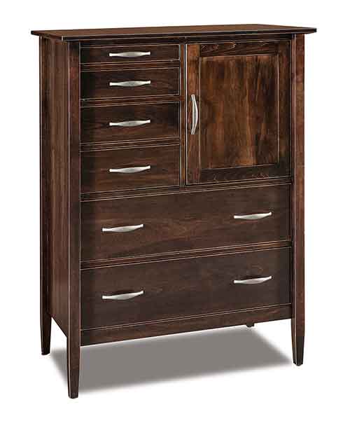 Amish Imperial Gentleman's Chest; 6 drawers, 1 door, 2 shelves