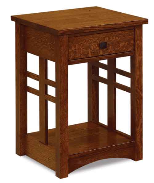 Amish Kascade 1 Drawer Nightstand with opening