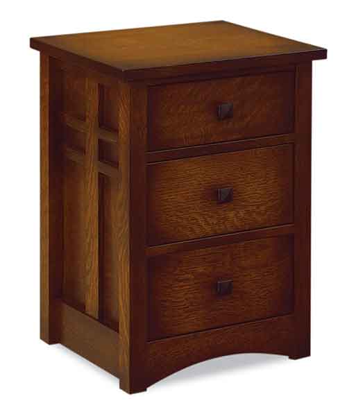 Amish Kascade 3 Drawer Nightstand - Click Image to Close