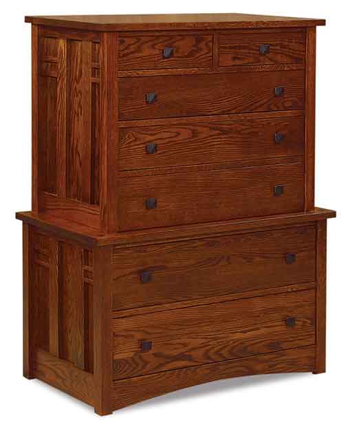Amish Kascade 7 Drawer Chest-on-Chest