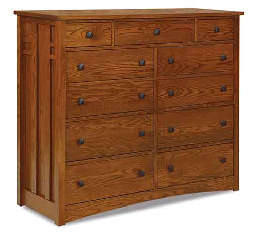 Amish Kascade 11 Drawer Double Chest