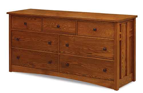 Amish Kascade 7 Drawer 71" Dresser