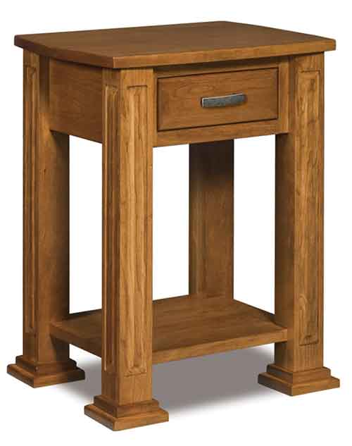 Amish Lexington 1 Drawer Nightstand with opening