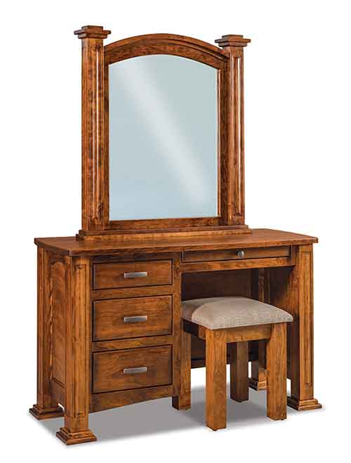 Amish Lexington 4 Drawer Vanity Dresser - Click Image to Close