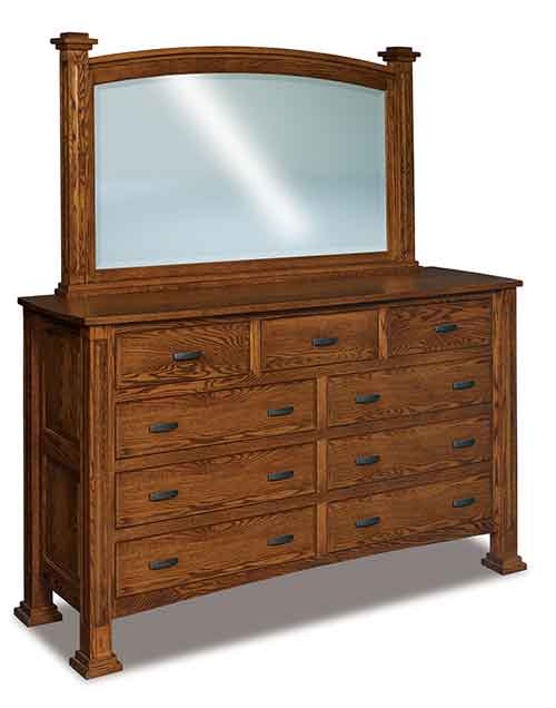 Amish Lexington 9 Drawer Dresser - Click Image to Close