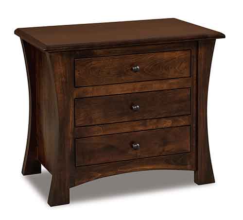 Amish Matison 3 Drawer Nightstand - Click Image to Close