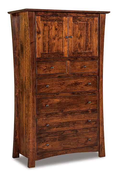 Amish Matison Chest Armoire; 6 drawer, 2 door, 1 adj. shelf