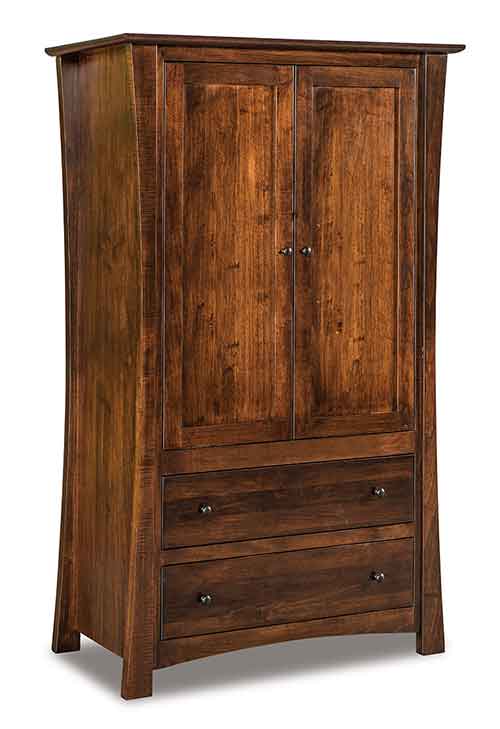 Amish Matison Armoire; 2 drawer, 2 door, 2 adj. shelves