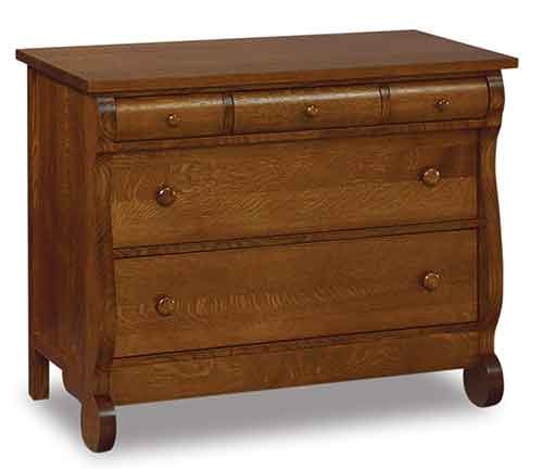 Amish Old Classic Sleigh 5 Drawer Child's Chest