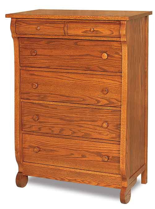 Amish Old Classic Sleigh 6 Drawer Chest