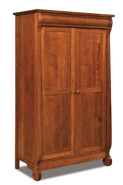 Amish Old Classic Sleigh Wardrobe Armoire
